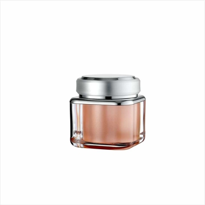 Luxury Cosmetic ContainersAcrylic Double Wall Round Plastic Cream Jar 30g 50g