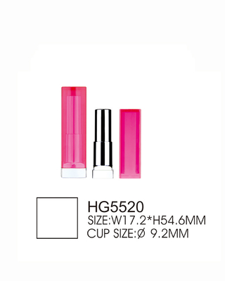 Empty Sqaure Slim Lipstick Tube Container 9.2mm Inner Cup Customized Lipstick Containers