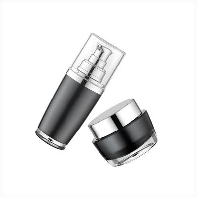 Eco Friendly PMMA Cosmetic Cream Jar Round Acrylic Cream Jar With Silver Lid