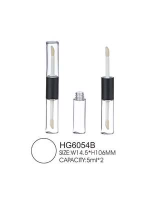 2 In 1 Lip Gloss Tube ABS AS 5ml Lip Glaze Bottle Silkscreen Hot Foil Printing