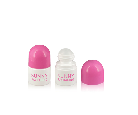Round Mini Volume Empty PP Plastic Roll On Deodorant Containers 20ml Customized Color