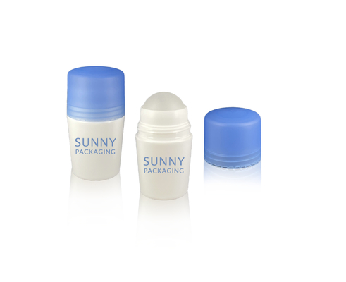 50ml Blue Cap Capacity Volume Empty Deodorant Roller Bottles PP Plastic