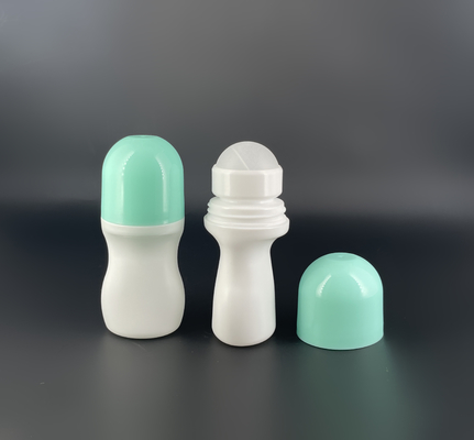 Green Cap 50ml Roll On Bottles Volume Empty Plastic PP Material
