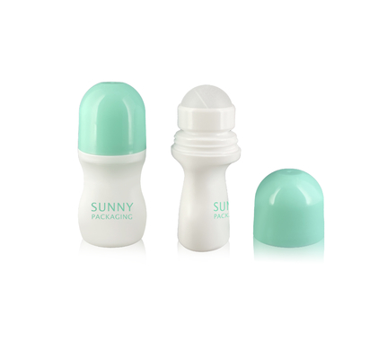 Green Cap 50ml Roll On Bottles Volume Empty Plastic PP Material
