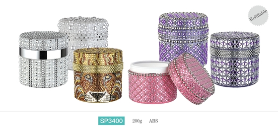 Luxury Glass Cosmetic Jars For Skin Care Cream Elegant Face Cream Packaging