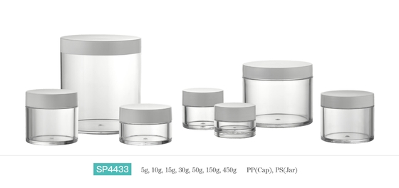 Printed Custom Makeup Cream Jar Container / Cream Face Beauty Jar Containers With PP Inner Bottle