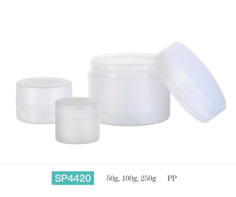 Round Skin Care Face Cream Jar With Printing PP Cosmetic Cream Pot