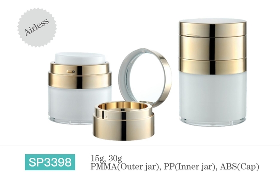 Round Custom Printed Cosmetic Cream Jar Containers PP Inner Bottle Custom Made Colour