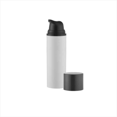 Single wall 15ml 30ml 50ml round cosmetic bottle airless pump  PP PCR Material