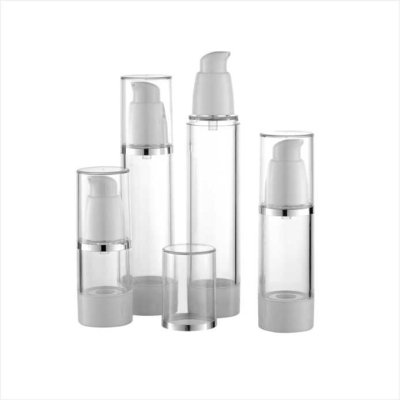 15ml 25ml 30ml 40ml 50ml 60ml Transparent Cosmetic Pump Bottle Airless Lotion bottle