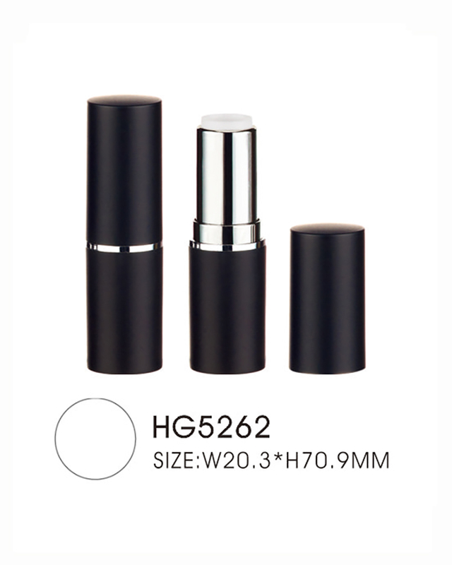 Empty 12.7mm Cup Plastic Lipstick Tube Silver Ring Flat Top Lip Balm Containers