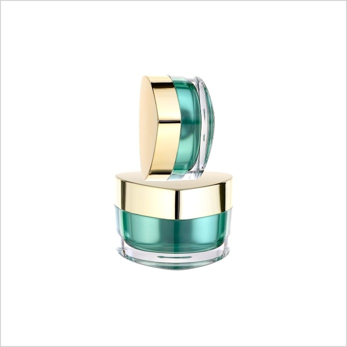 Triangle Empty Plastic Cosmetic Jars Screw Acrylic Cosmetic Cream Packaging