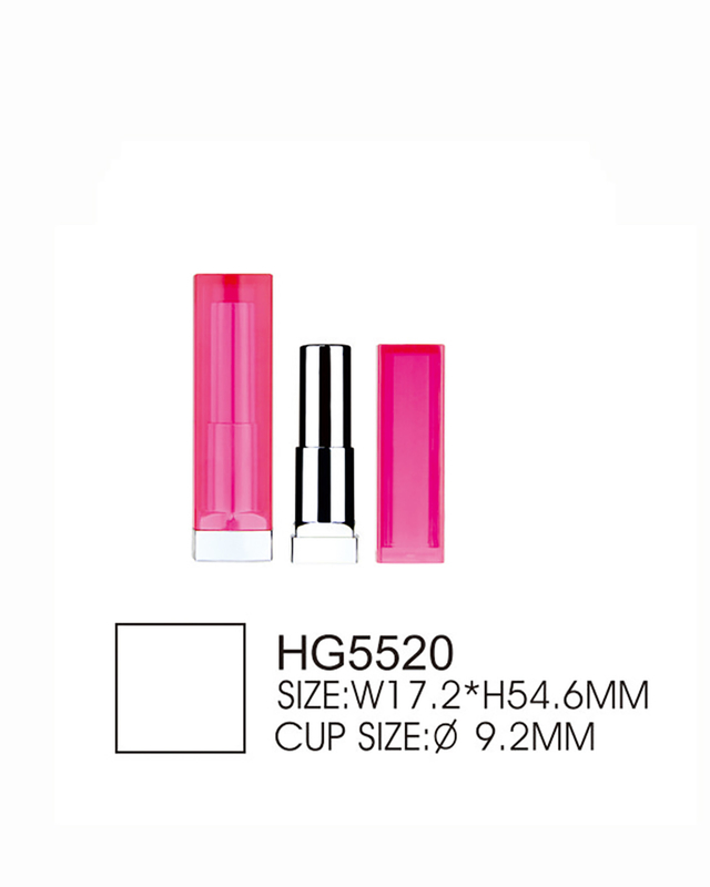 Empty Sqaure Slim Lipstick Tube Container 9.2mm Inner Cup Customized Lipstick Containers