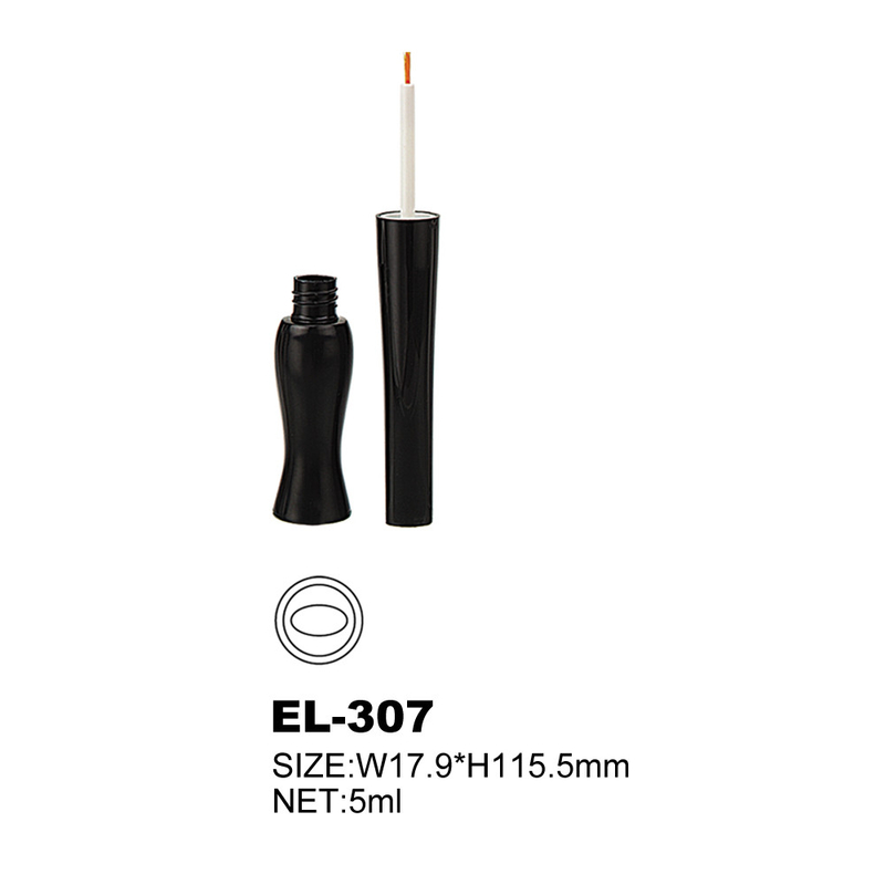 Cylinder Hot Stamping Empty Eyeliner Bottle With Logo Label