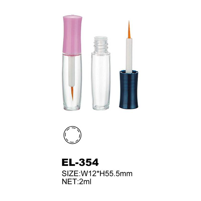 Cylinder Shape Empty Eyeliner Bottle With Screw Cap 2ml Capacity
