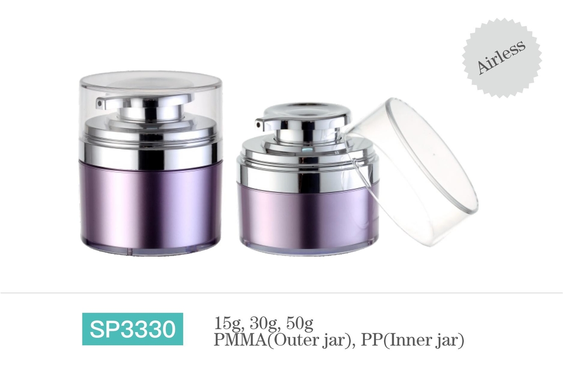 Customized Cosmetic Cream Jar Containers PP Inner Bottle Custom Made Colour Round Design